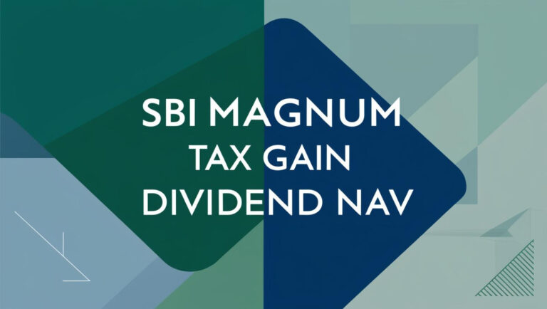 sbi magnum tax gain dividend nav