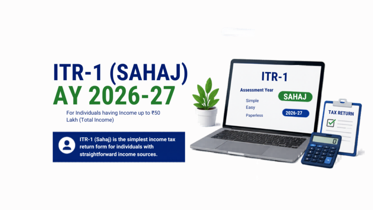ITR-1 (Sahaj) AY 2026-27