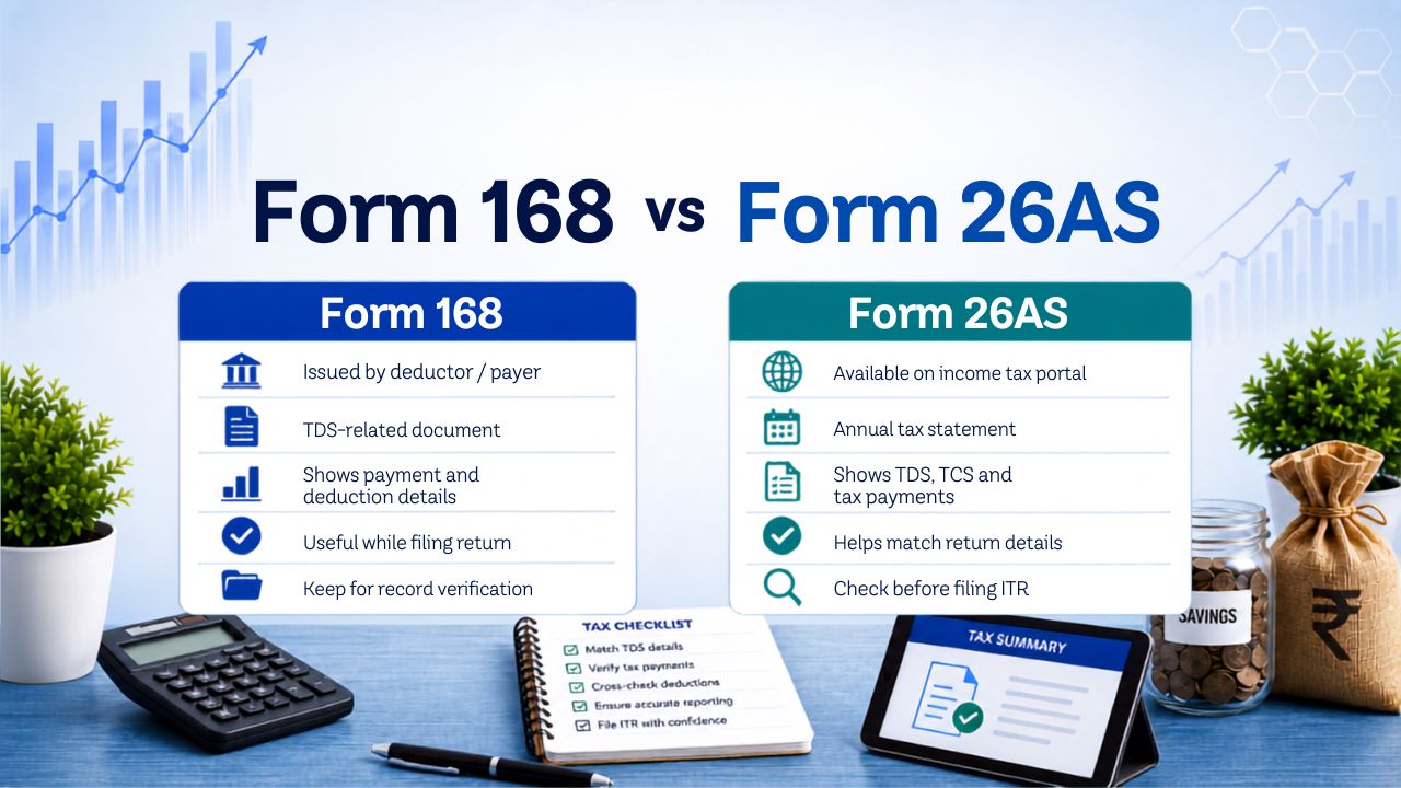 Form 168 vs Form 26AS